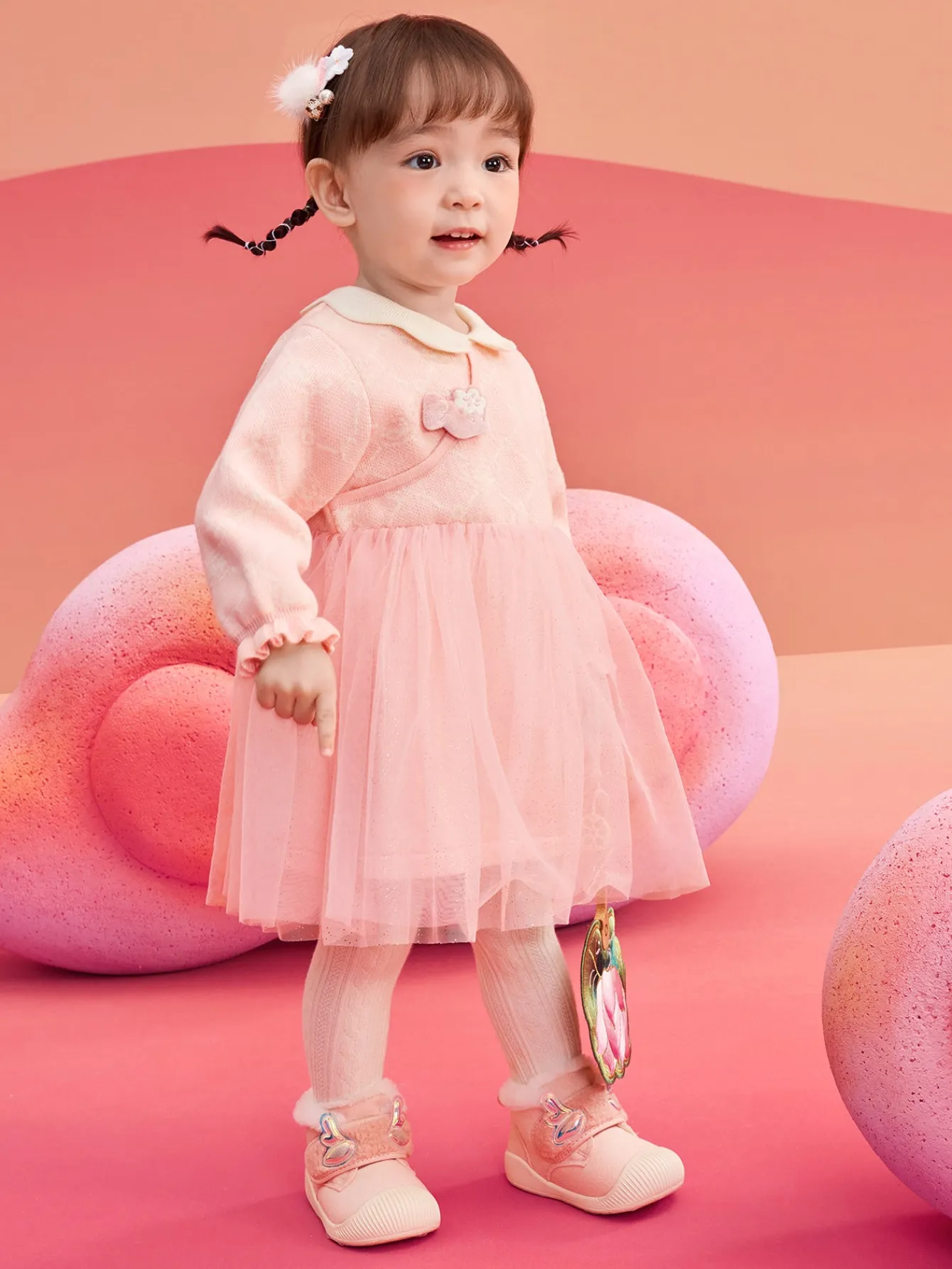 Balabala Baby One-Piece Dress 2025 New Spring Clothes Baby Girl Princess Dress Store