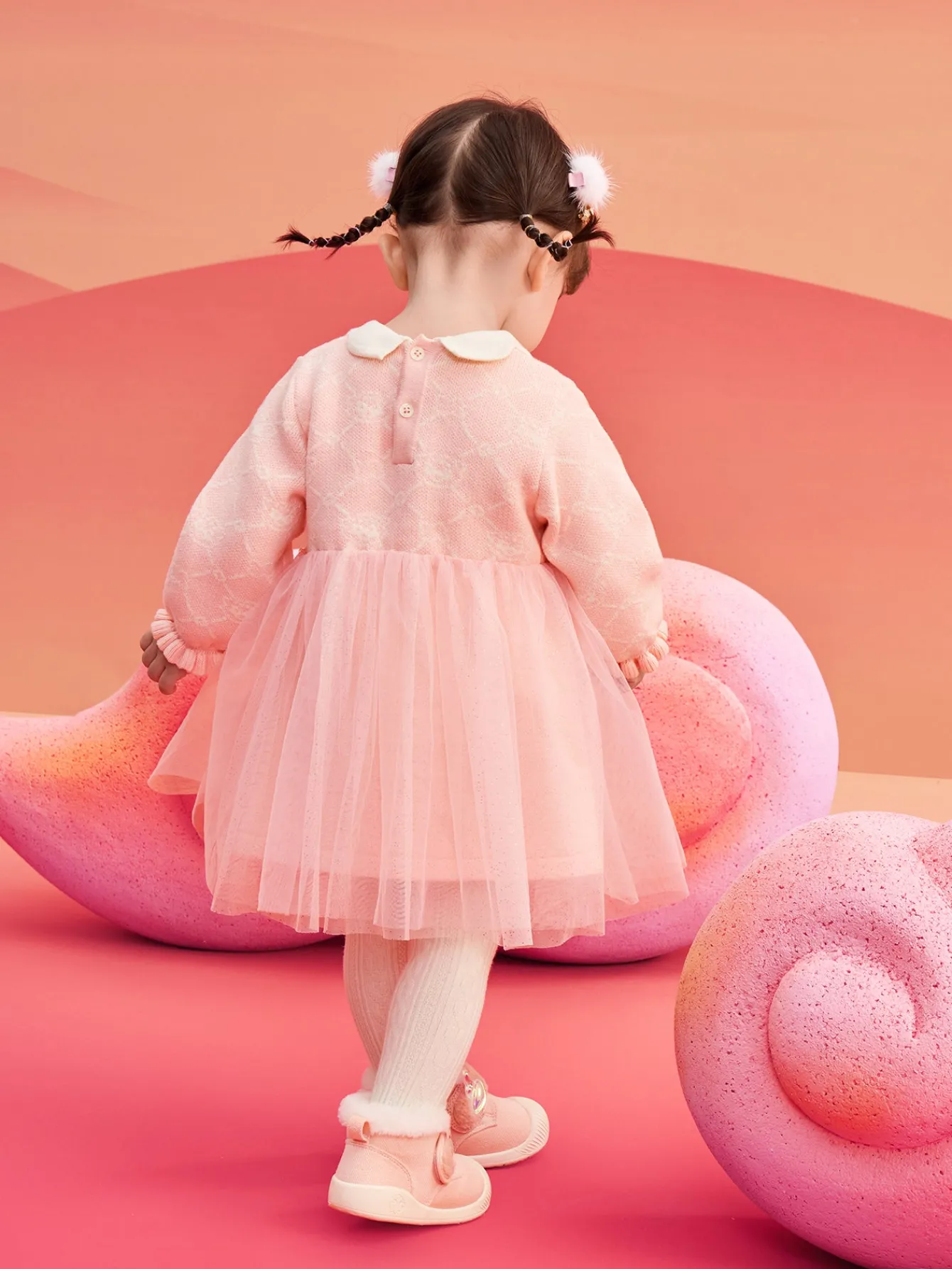 Balabala Baby One-Piece Dress 2025 New Spring Clothes Baby Girl Princess Dress Store