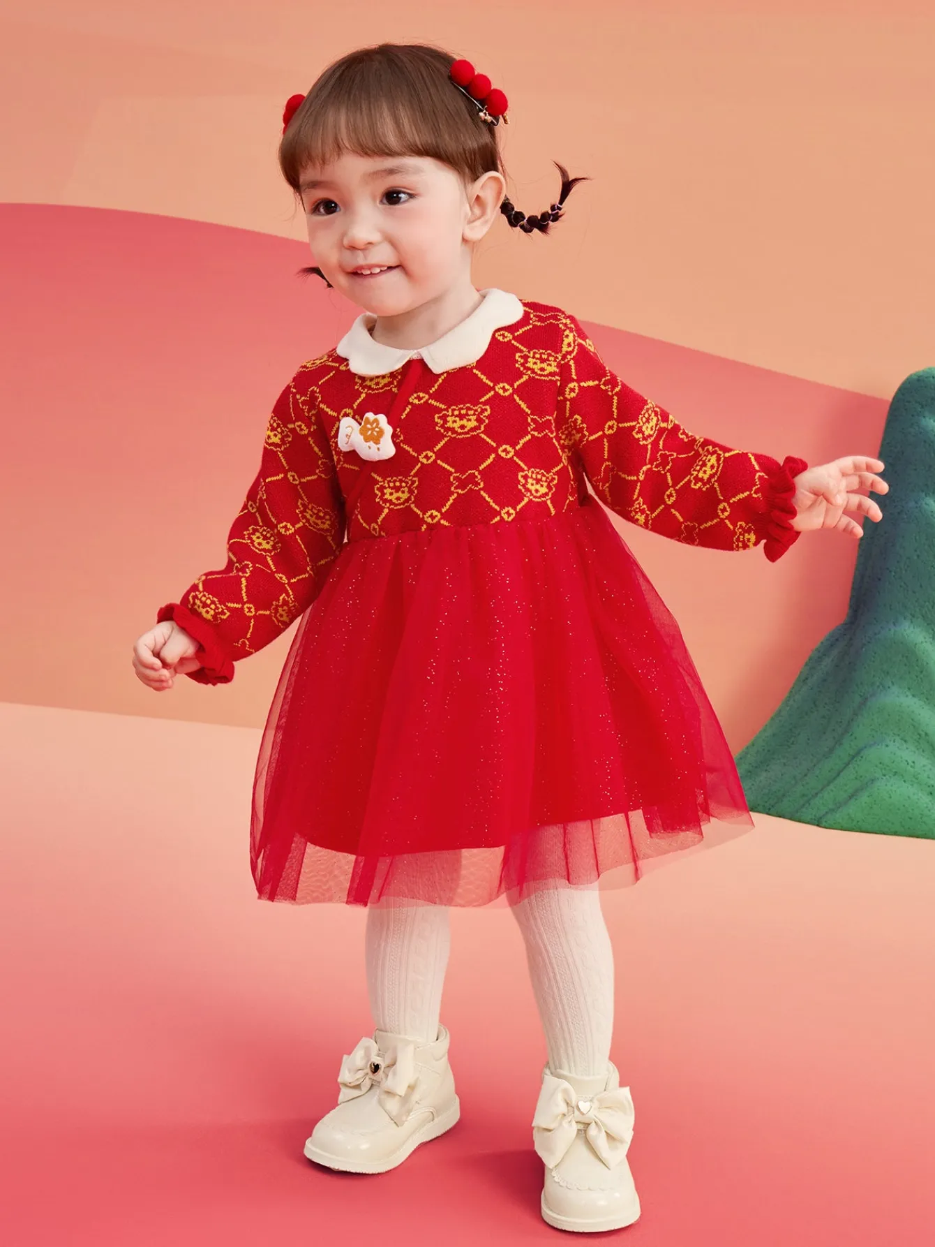 Balabala Baby One-Piece Dress 2025 New Spring Clothes Baby Girl Princess Dress Store