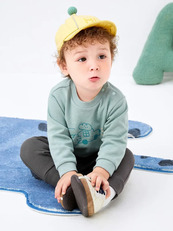 Balabala Baby Simple Version Cotton Long Sleeve Suit208322104206 Hot