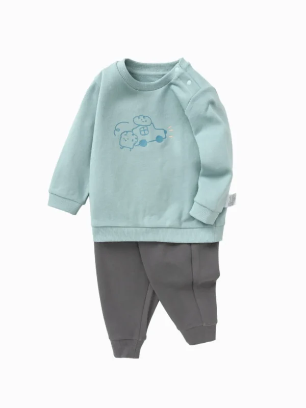 Balabala Baby Simple Version Cotton Long Sleeve Suit208322104206 Hot