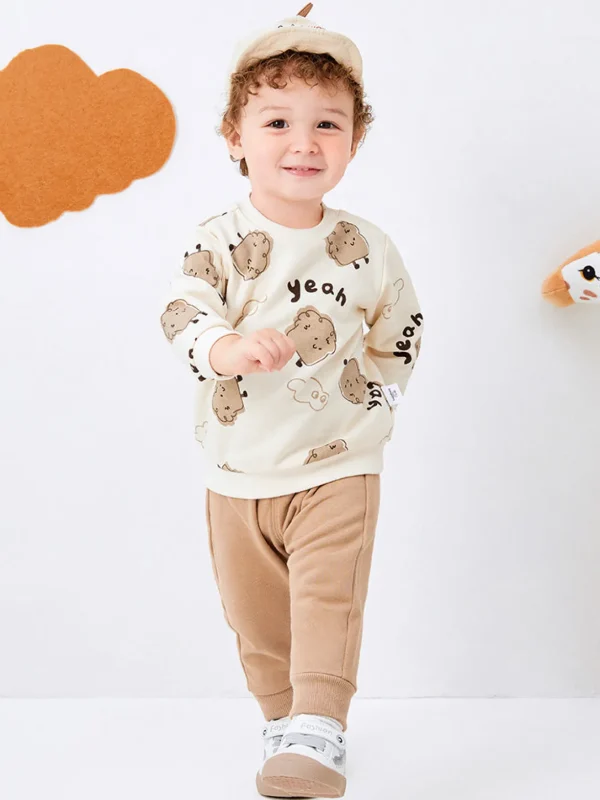 Balabala Baby Simple Version Cotton Long Sleeve Suit208322104206 Hot
