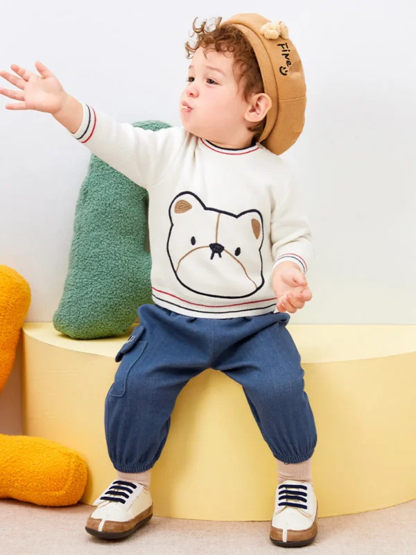 Balabala Baby Small Animals Pattern Elasticity Sweater208322103203 Cheap