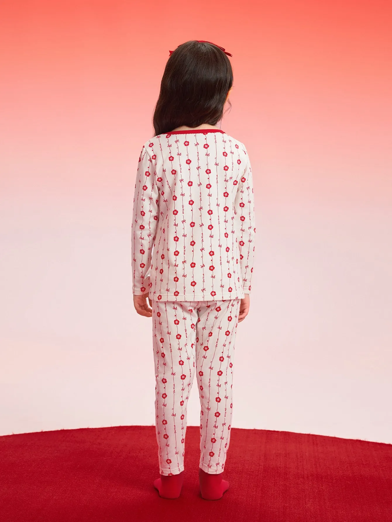 Balabala Baby Autumn Clothes Suit Year of the Snake Boy And Girl Thermal Underwear Animal Year Red Pajamas Fashion