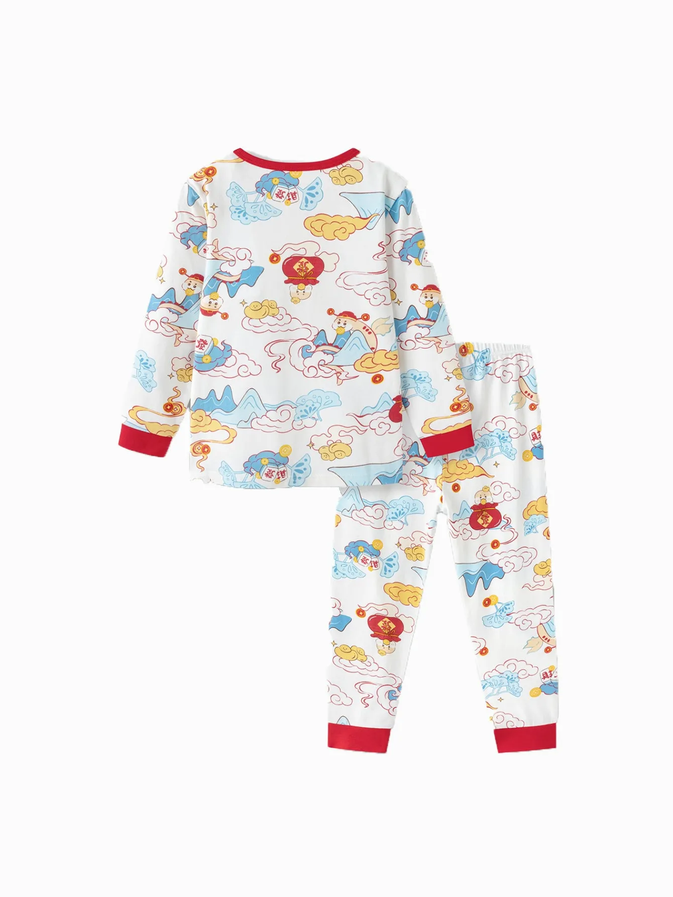 Balabala Baby Autumn Clothes Suit Year of the Snake Boy And Girl Thermal Underwear Animal Year Red Pajamas Clearance