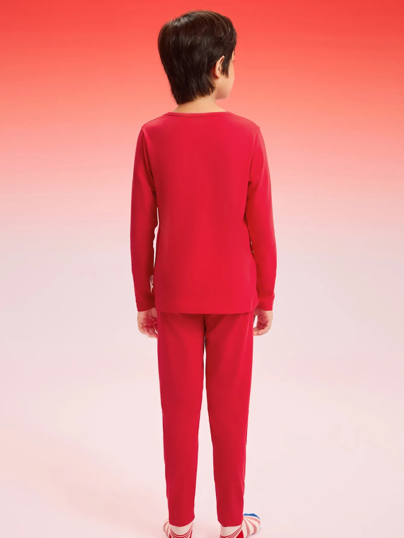 Balabala Baby Autumn Clothes Suit Year of the Snake Boy And Girl Thermal Underwear Animal Year Red Pajamas Sale