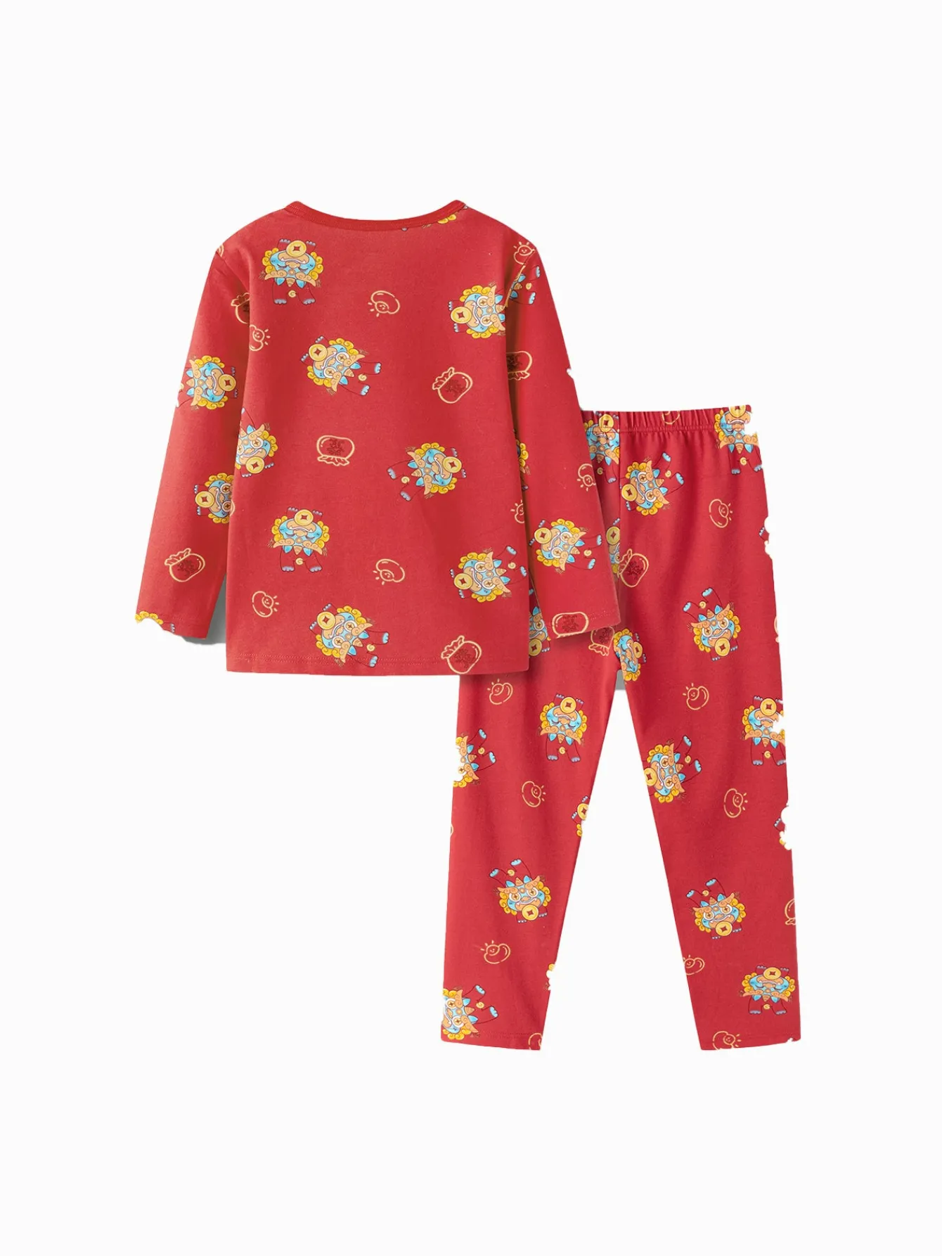 Balabala Baby Autumn Clothes Suit Year of the Snake Boy And Girl Thermal Underwear Animal Year Red Pajamas Clearance
