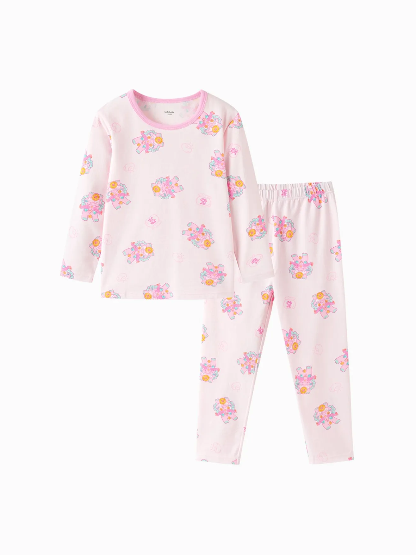 Balabala Baby Autumn Clothes Suit Year of the Snake Boy And Girl Thermal Underwear Animal Year Red Pajamas Clearance