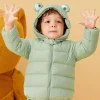 Balabala Baby Bear Print Hooded Classic Versatile Down Jacket Pink Green Cheap