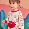 Balabala Baby Clothes Jumpsuit Newborn Romper New Year Greeting Outfit 2025 New Spring New