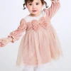 Balabala Baby Girl Velvet Solid Color Woven Dress 0-3 Years Best