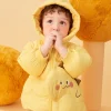 Balabala Baby Hooded Cute Print Down Jacket Light Yellow Best