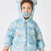 Balabala Baby Hooded Cute Print Down Jacket Blue Hue Best