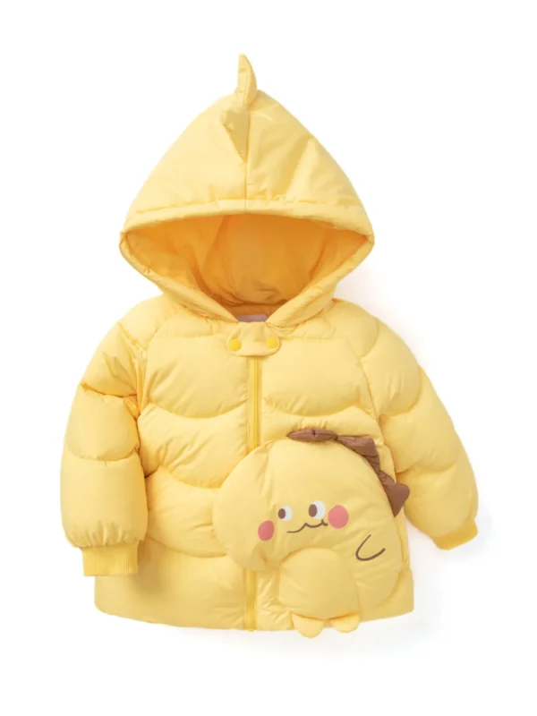 Balabala Baby Hooded Cute Print Down Jacket Light Yellow Best