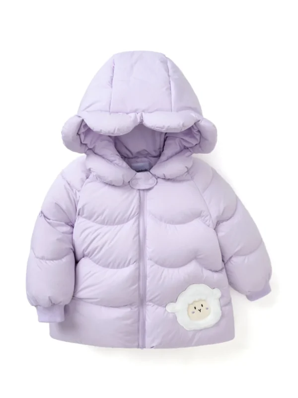 Balabala Baby Hooded Cute Print Down Jacket Violet Best