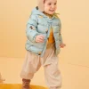 Balabala Baby Hooded Ears Fresh Cute Fun Bright Color Down Jacket Green Hue Fashion
