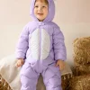 Balabala Baby Hooded Long-Sleeved Three-Dimensional Shape Tail Jumpsuit Violet Flash Sale