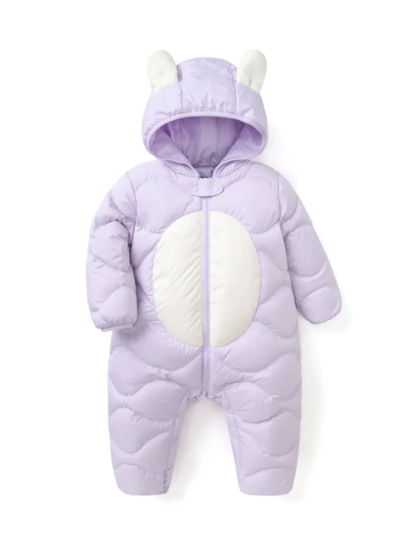 Balabala Baby Hooded Long-Sleeved Three-Dimensional Shape Tail Jumpsuit Violet Flash Sale