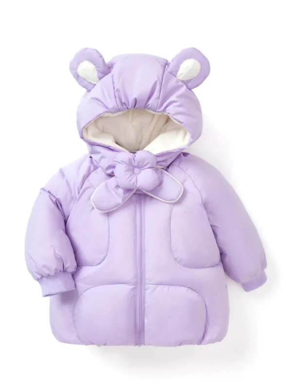 Balabala Baby Hooded Removable Hood Flower Down Jacket Violet Online