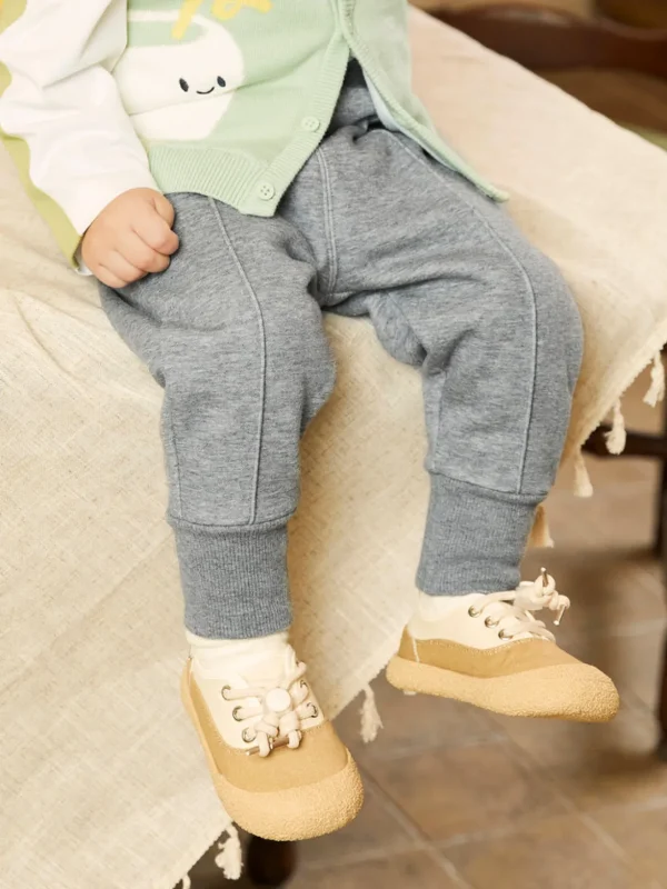 Balabala Baby House Embroidered Chapter Trousers Medium Melange Gray Online