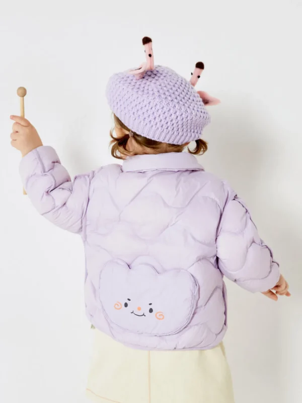 Balabala Baby Lapel Fresh And Lively Down Jacket Violet Outlet