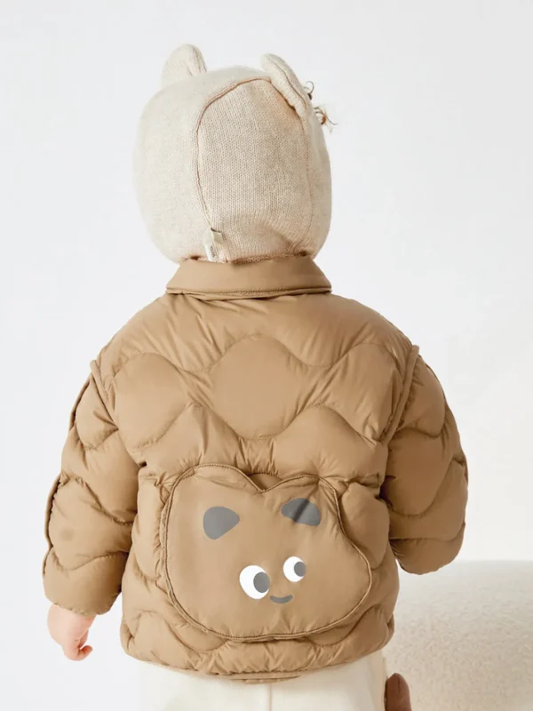 Balabala Baby Lapel Fresh And Lively Down Jacket Light Tan Hot