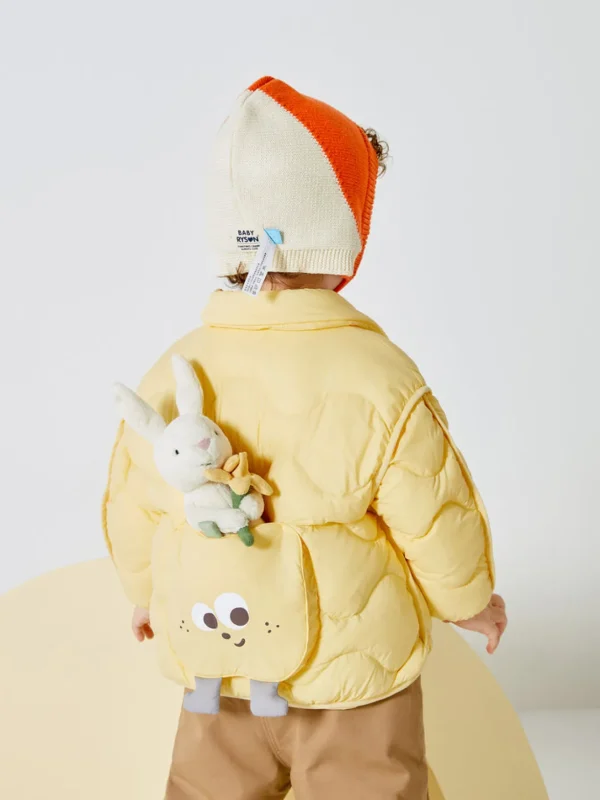 Balabala Baby Lapel Fresh And Lively Down Jacket Light Yellow Store