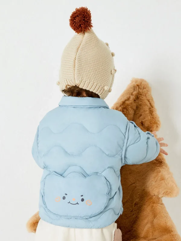 Balabala Baby Lapel Fresh And Lively Down Jacket Ice Blue Best Sale