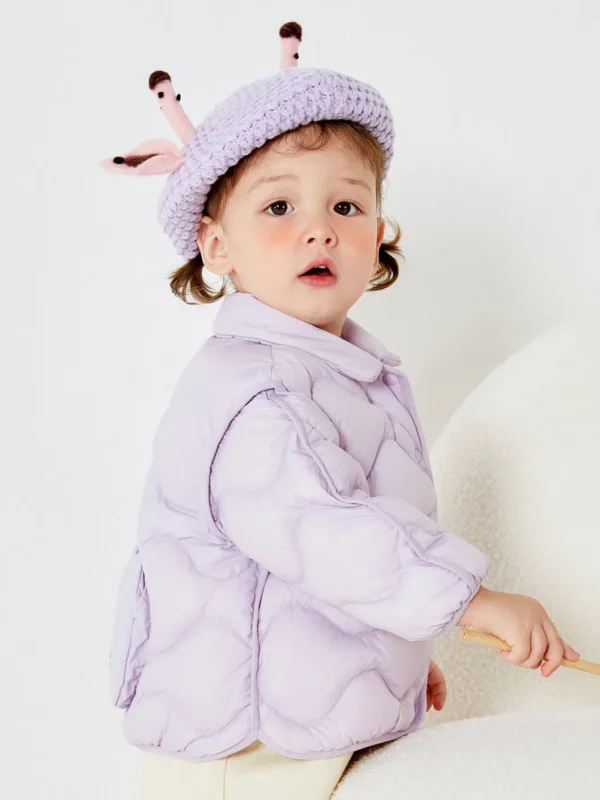 Balabala Baby Lapel Fresh And Lively Down Jacket Violet Outlet