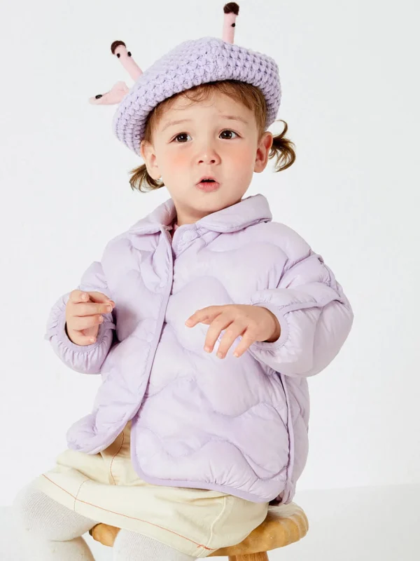 Balabala Baby Lapel Fresh And Lively Down Jacket Violet Outlet