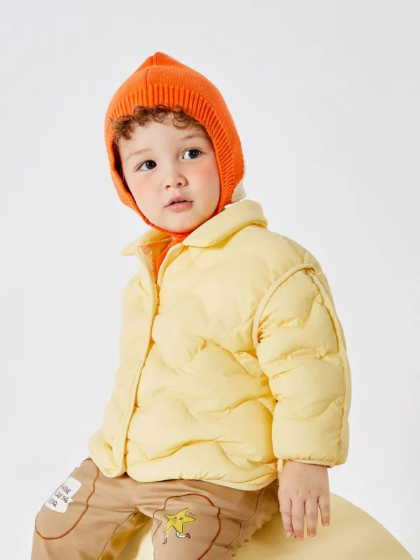 Balabala Baby Lapel Fresh And Lively Down Jacket Light Yellow Store