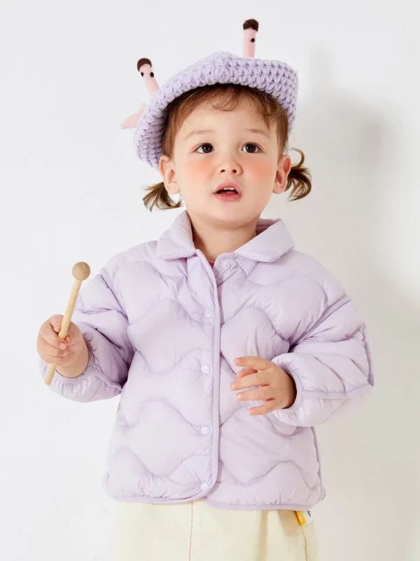 Balabala Baby Lapel Fresh And Lively Down Jacket Violet Outlet