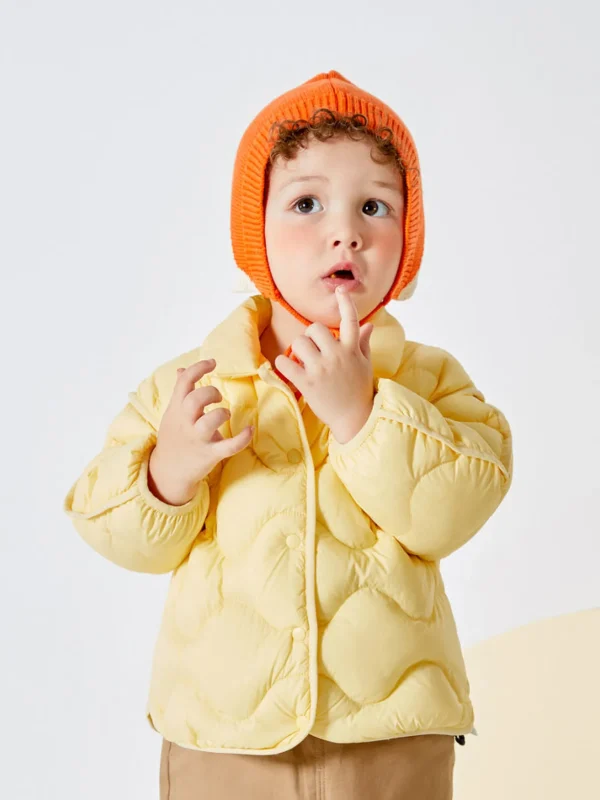 Balabala Baby Lapel Fresh And Lively Down Jacket Light Yellow Store