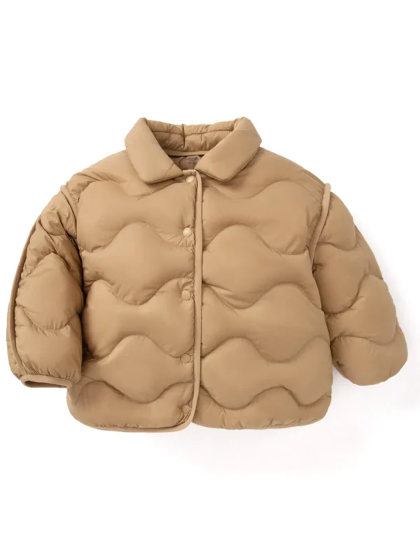 Balabala Baby Lapel Fresh And Lively Down Jacket Light Tan Hot