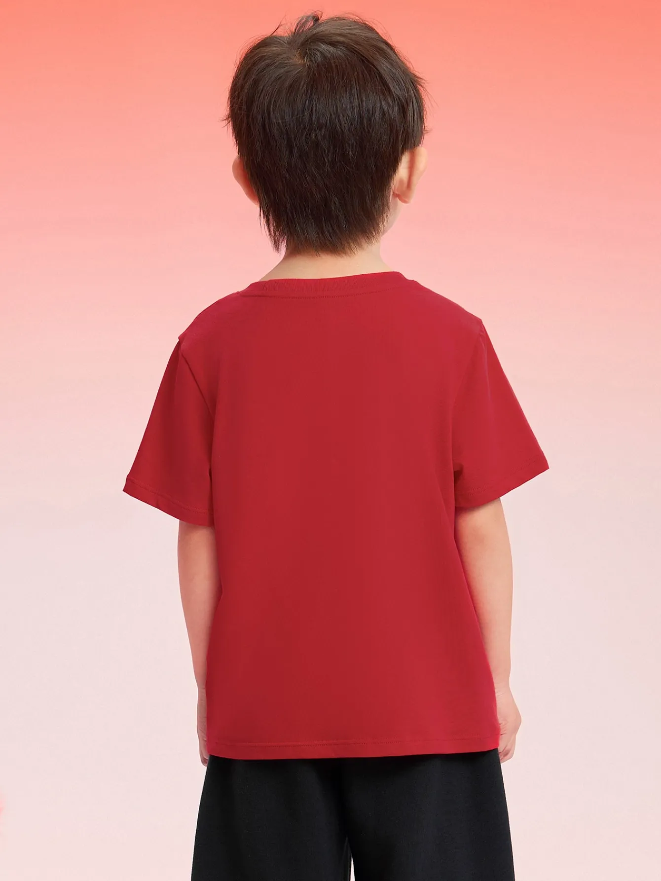 Balabala Baby T-Shirt 2025 New Boy Short Sleeve New Year Red Animal Year Girl Undershirt Best