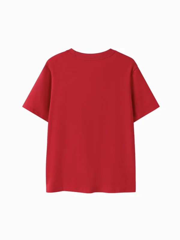 Balabala Baby T-Shirt 2025 New Boy Short Sleeve New Year Red Animal Year Girl Undershirt Best