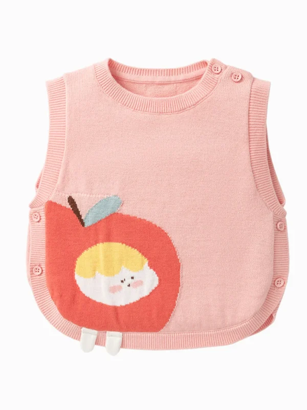Balabala Baby Unisex 100% Cotton Animal Graphic Woolen Vest 0-3 Years New