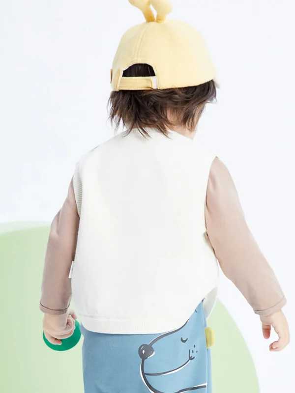 Balabala Baby Unisex 100% Cotton Animal Graphic Woolen Vest 0-3 Years New