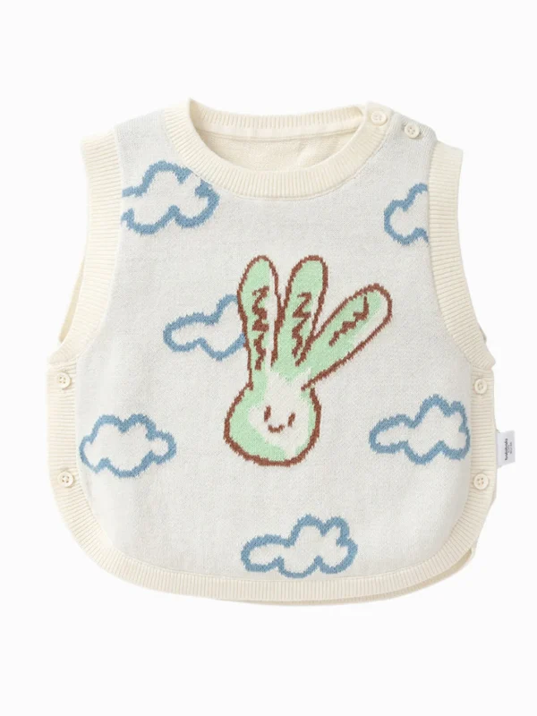 Balabala Baby Unisex 100% Cotton Animal Graphic Woolen Vest 0-3 Years New