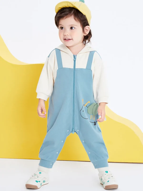 Balabala Baby Unisex 100% Cotton Animal Shaped Knitted Jumpsuit 0-3 Years Denim Blue New