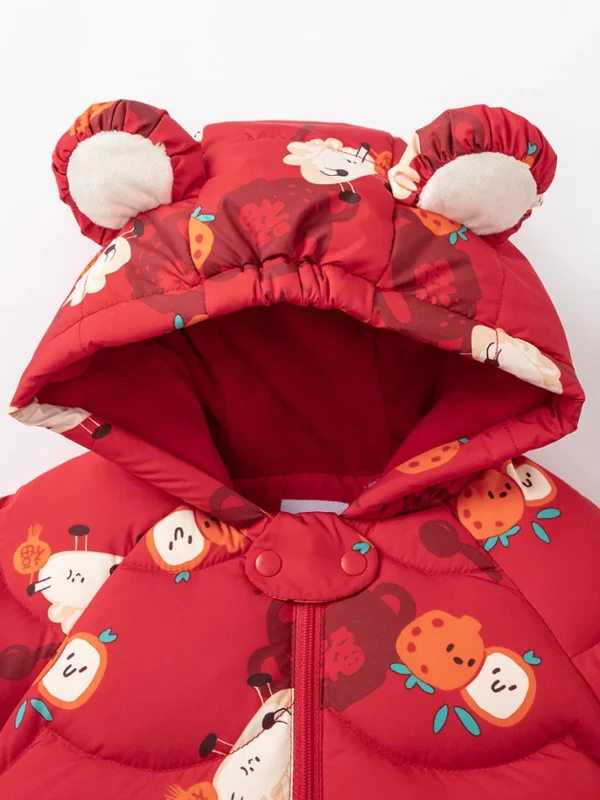 Balabala Baby Unisex Dumpling Short Down Jacket 0-3 Years Red Hue Cheap