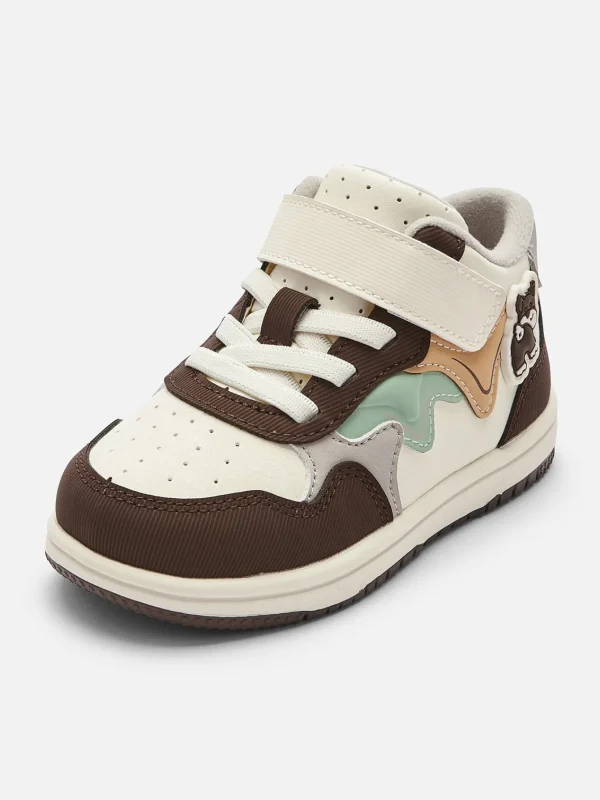 Balabala Boy Baby Sneakers White Coffee Hue Hot