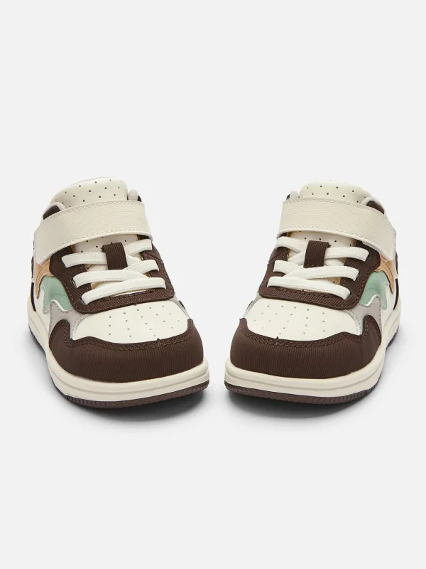 Balabala Boy Baby Sneakers White Coffee Hue Hot
