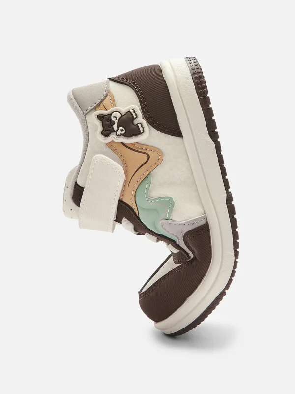 Balabala Boy Baby Sneakers White Coffee Hue Hot