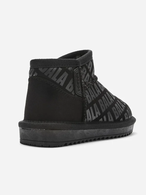 Balabala Boy Baby Toddler and Kids Water-Repellent Low-Top Plush Snow Boots Black Best Sale
