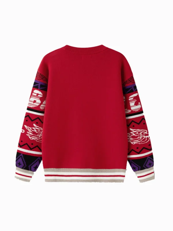 Balabala Boy Sweater 2025 New Spring New Year's Outfit Chinese Style Knitwear Parent-Child New