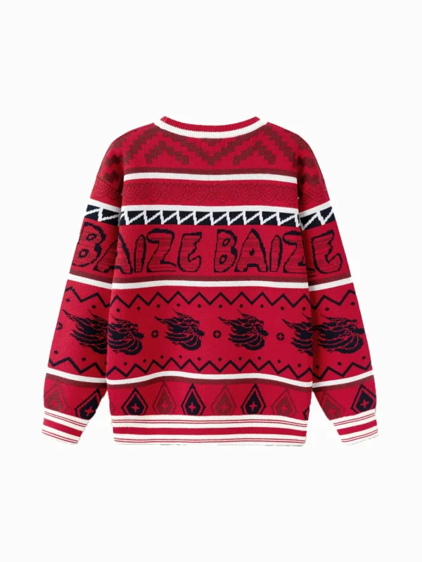 Balabala Boy Sweater 2025 New Spring New Year's Outfit Chinese Style Knitwear Parent-Child New