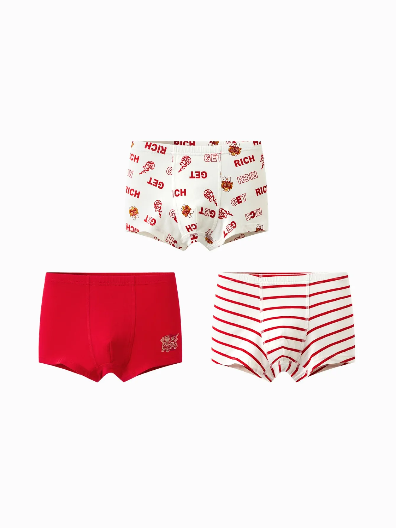 Balabala Boy Underwear Boxer Birefs Cotton Animal Year Red Shorts The Year of Snake New Year Suit Cheap