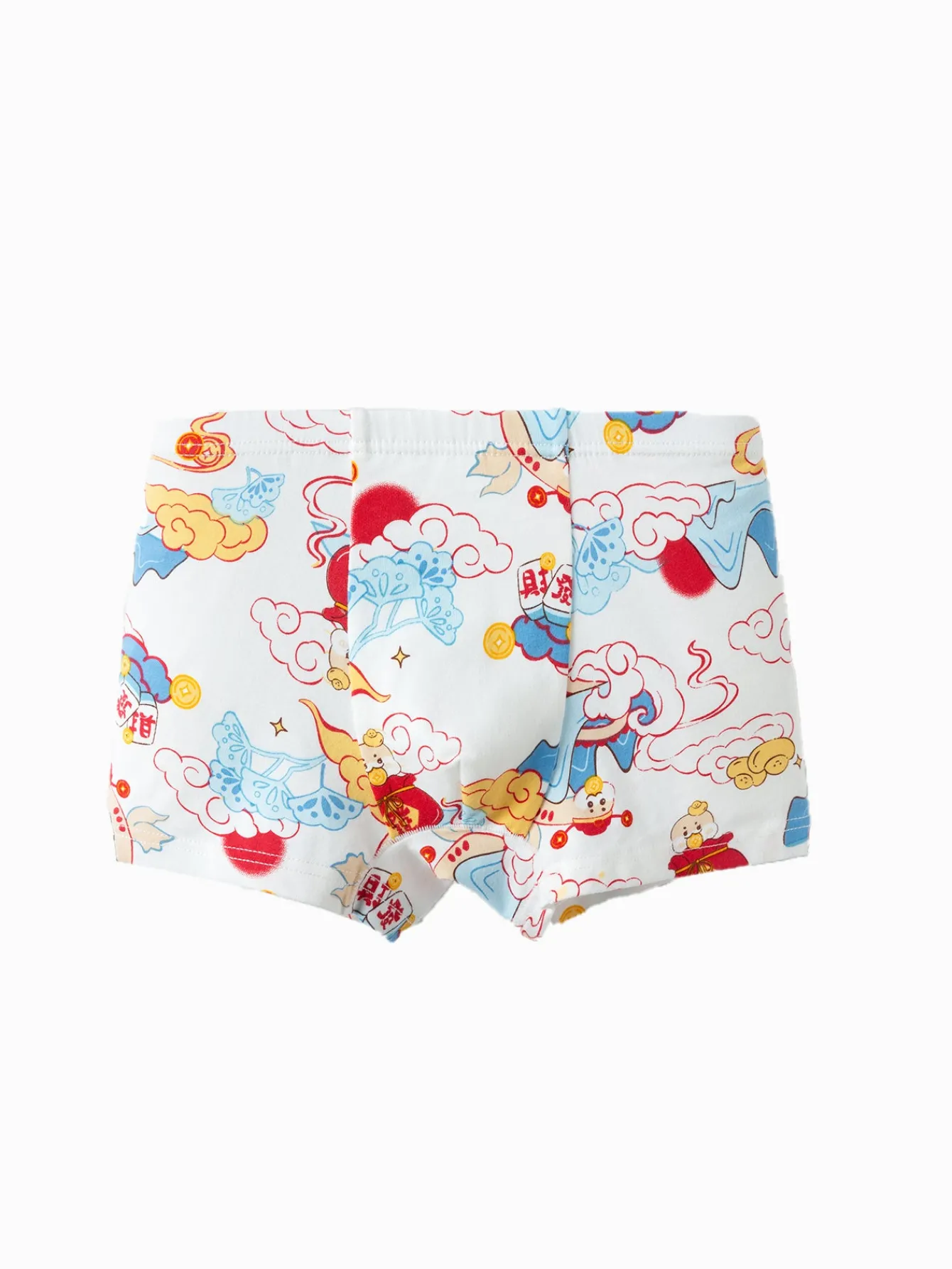 Balabala Boy Underwear Boxer Birefs Cotton Animal Year Red Shorts The Year of Snake New Year Suit White Red Discount