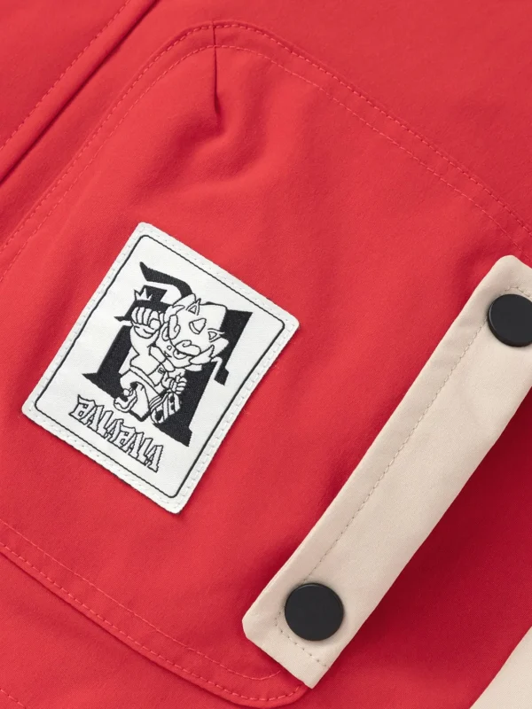 Balabala Boys' Jacket Color Blocked Hooded Two Piece Set 2025 New Spring Workwear Style Chinese Red Flash Sale